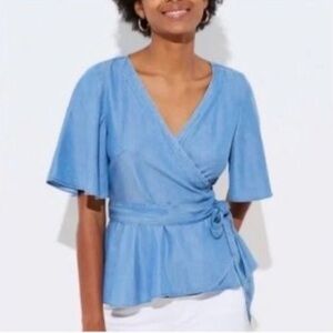 Blue loft Wrap Top size l/p